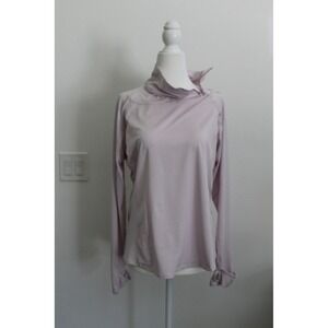 Lucky in Love‎ Women's Lavender Pink Asymmetrical Quarter Zip Long Sleeve Top L